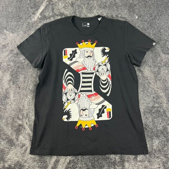 adidas Other - Vtg Adidas 2015 Germany "King Card" Soccer Graphic T-Shirt Black White L RARE